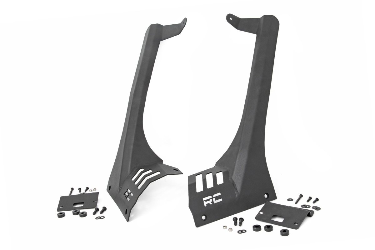 Jeep Gladiator LED Light Mounts - Upper Windshield - Rough Country - 50